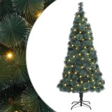 VidaXL Brad Crăciun Artificial 300 LED-uri Verde 180 cm PET