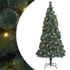 vidaXL Brad Crăciun Artificial 300 LED-uri Verde 180 cm PET