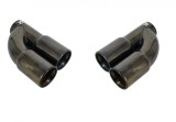 Set Ornamente Toba Dubla Negre Inox ALM, 23.5x16x7.5 cm, Diametru 6cm