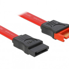 Cablu prelungitor SATA III date 6 Gb/s 30cm rosu, Delock 83953