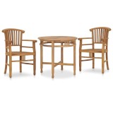 Cumpara ieftin Set mobilier de grădină, 3 piese, lemn masiv de tec