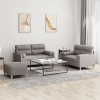 Gossi set de canapele cu perne, 3 piese, gri taupe, textil