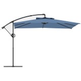 Outsunny Umbrelă de Soare Suspendată cu Rotire la 360&deg;, M&acirc;ner cu Manivelă și &Icirc;nclinare, 300x325x230 cm, Kaki | Aosom Romania