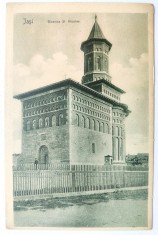 Biserica Sf. Nicolae - Iasi Jasi 1912 - printata, circulata, francatura intacta
