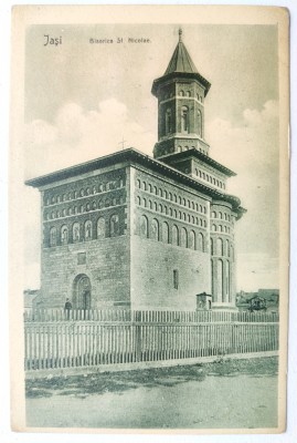 Biserica Sf. Nicolae - Iasi Jasi 1912 - printata, circulata, francatura intacta foto