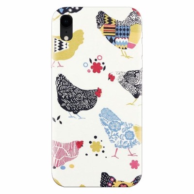 Husa silicon pentru Apple Iphone XR, Chickens foto