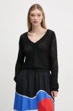 Desigual pulover FLAM femei, culoarea negru, 25SWJF23