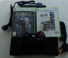 Consola Microsoft Xbox 360 Slim 250Gb complet impecabil Risen Bad Company foto