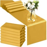 Traversa de masa din satin auriu 900 x 36 cm Ruhhy