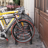 HOMCOM Suport de parcare pentru 6 biciclete din otel, 179x33x27 cm, negru