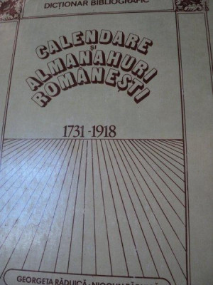 Calendare si almanahuri romanesti 1731-1918 foto
