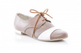 Pantofi piele naturala Priscilla Alb Bej - sau Orice Culoare