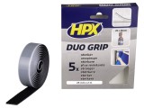 Bandă de fixare HPX 25mm x 2m, Negru, Cauciuc Sintetic, Poliamidă, Tip C&acirc;rlig, Maxim 90&deg;C