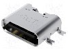 Conector USB C, versiune {{Versiune}}, orizontala, GCT - USB4135-GF-A