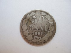 ROMANIA - 50 BANI 1885 , AG835 , CAROL I, L14.78