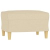 Taburet, crem, 60x50x41 cm, material textil