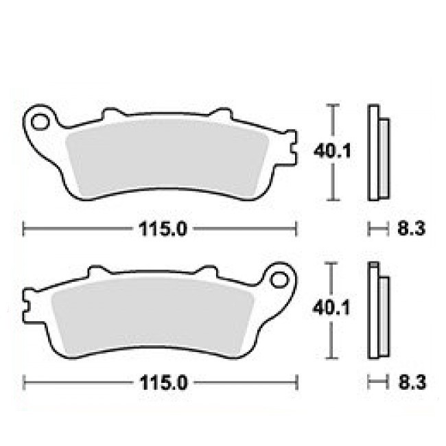 Placute frana MCB705SH Cod Produs: MX_NEW 7870108MA