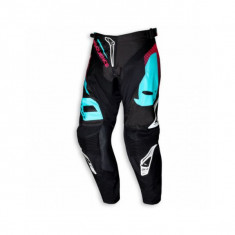 MBS Pantaloni Motocross/Enduro UFO SEQUENCE , negru/albastru, Marime 54, Cod Produs: PI04421K54