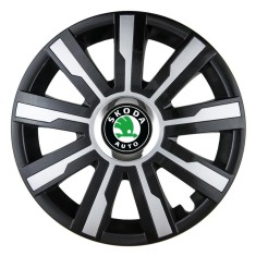 Set 4 Capace Roti Autohelix MSA&reg;, potrivite jantelor de R15, pentru Skoda, model mirage