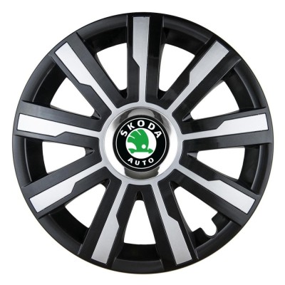 Set 4 Capace Roti Autohelix MSA&amp;reg;, potrivite jantelor de R15, pentru Skoda, model mirage foto