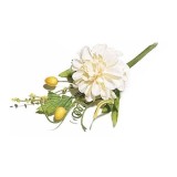 Cumpara ieftin Floare artificiala verde alba II cm 22.5 H