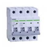 Siguranță automată, 4 poli, curba C, 10A, Noark, gri / 102197