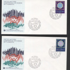 UN Geneva 1976 Habitat Mi.58-59 FDC UN.072