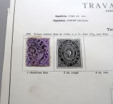 Travancore (India Princely State) 1 Chuckram violet &ndash; Conch Shell 1889, ștampilat -A44