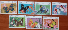 CUBA-&amp;#039;&amp;#039;FAUNA-FLUTURI&amp;#039;&amp;#039;-Set complet- 7v--stampilat foto