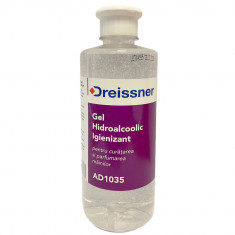 Gel dezinfectant hidroalcoolic igienizant pentru maini Dreissner 500ml , cu Aloe Vera si Vitamina E; alcool min. 70 % foto