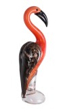 Flamingo rosu-figurina din sticla Murano ROC085