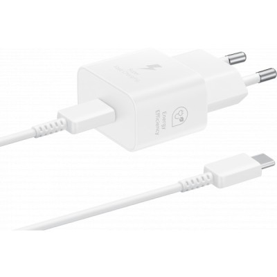 Incarcator Retea Cu Cablu USB-C Samsung, 25W, 3A, 1 x USB-C, Alb EP-T2510XWEGEU foto