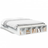 Cadru de pat, alb, 160x200 cm, lemn prelucrat GartenMobel Dekor, vidaXL