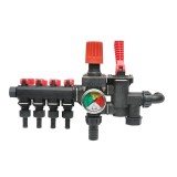 Distribuitor pentru erbicidator cu 4 cai si manometru 25 BAR