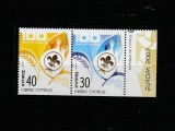 Cipru 2007 - Europa CEPT , Cercetasi, serie 2 valori dantelate, tabs, MNH, Mi.1096Du-1097Du