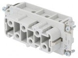 Conector dreptunghiular mamă 400V 41A 6 pini 6 PE