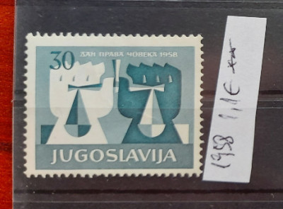 TS21 - Timbre serie Jugoslavia - Iugoslavia - 1958 foto