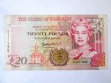 Rara! Guernsey 20 Pounds 1996 in stare foarte buna,bancnota din imagini la cel mai mic pret