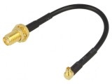Cablu adaptor RG174 100mm MMCX la SMA -40&divide;85&deg;C