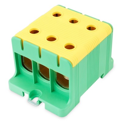 Clema terminala conexiune 1 pol galben verde Cu-Al 6x95mm &amp;sup2;, , , , , , , montare pe sina DIN 35mm 220A (Al) 245A ( Cu) foto