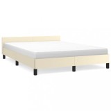 Cumpara ieftin Cadru de pat cu tablie fara saltea, crem, 140x200 cm