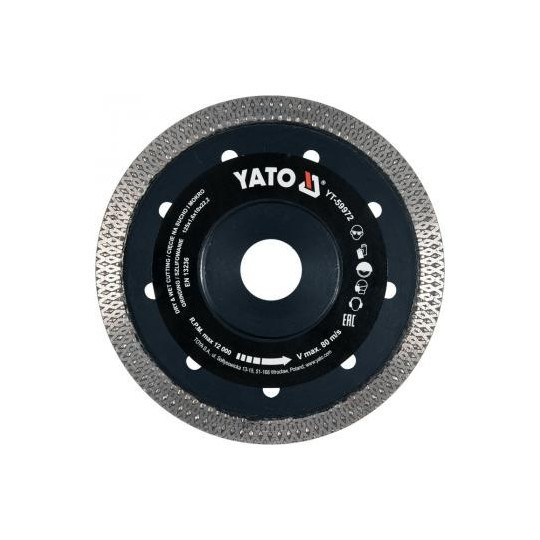 YATO Disc diamantat pentru gresie, faianta diametru exterior 125mm interior 22.2mm