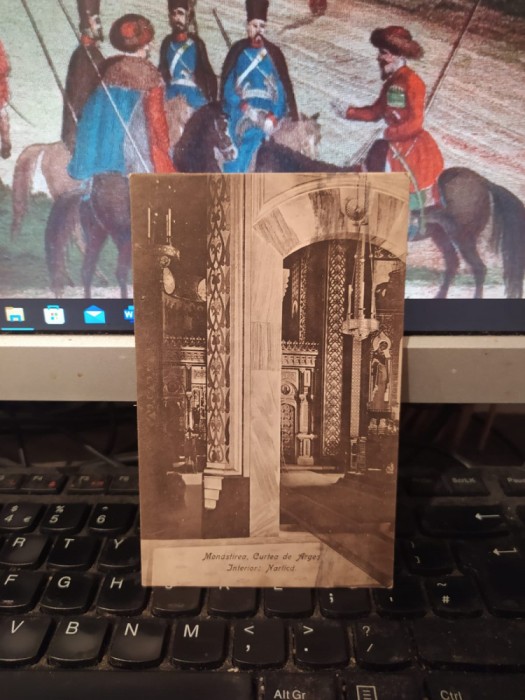 Monăstirea, Curtea de Argeș, Interior: Nartică, circa 1920, 205