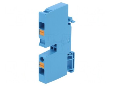 Conector de Șine 6mm&amp;sup2; 2 Borne Albastru 9mm foto