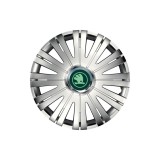 Set 4 Capace Roti potrivite jantelor de 16 inch, pentru Skoda Nou Verde, model Active Crom