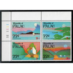 Palau 1987 Mi 188/91 block MNH - Peisaje