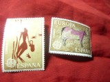Serie Spania 1975 - Europa - Pictura rupestra , 2 valori
