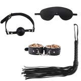 Set accesorii fetish Perfect Play 4pcs Black