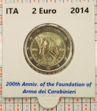 Italia 2 euro 2014 - Carabinieri - UNC in cartonas personalizat - B115, Europa