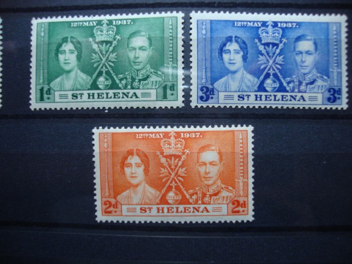 ST. HELENA 1937 SERIE INCORONAREA GEORGE VI MH